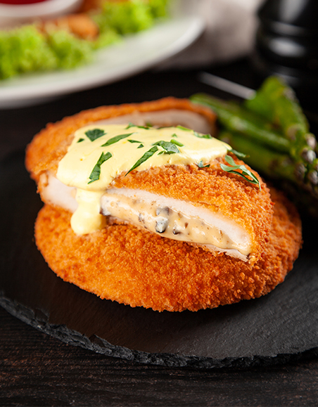 Cordon bleu et purée mousseline